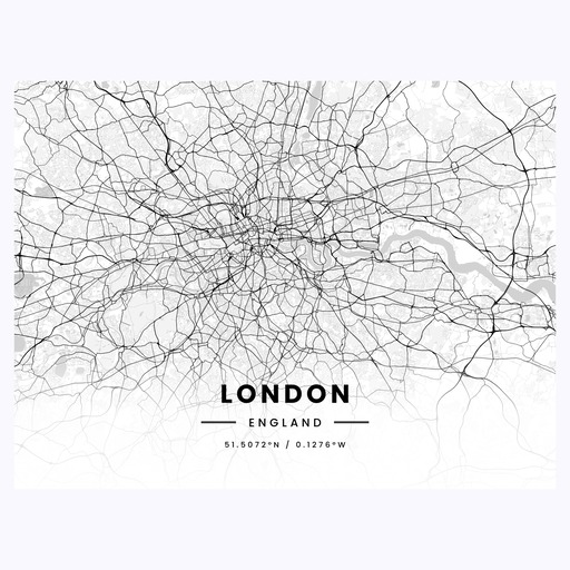 London in Light Poster - Street Map 1