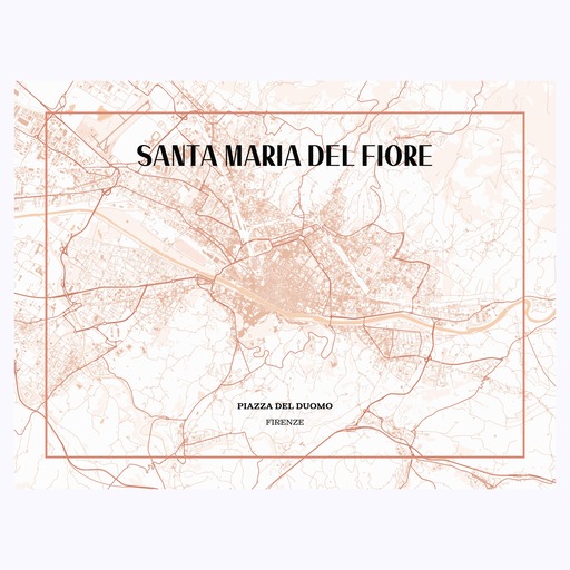 Santa Maria Del Fiore Poster - Street Map 1