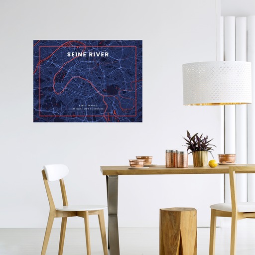 La Seine River through Paris in High Energy Poster 6