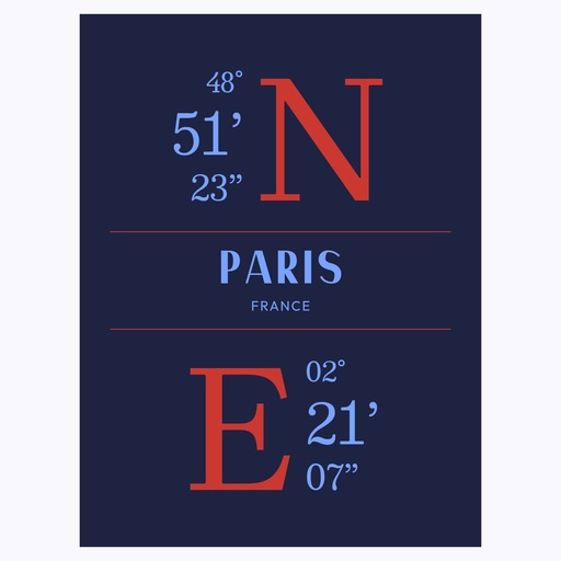 Paris Coordinates Poster 1