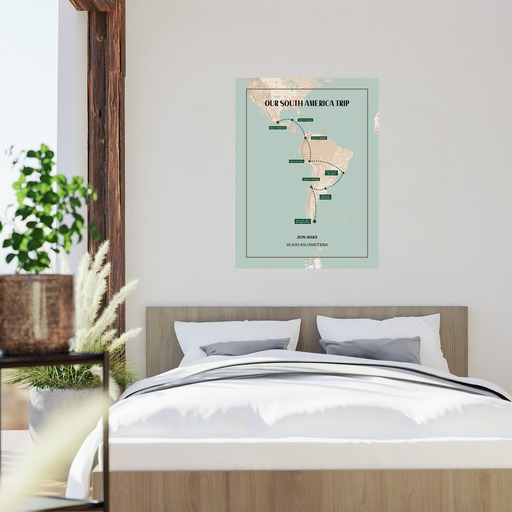 Our South America Trip Poster - Route Map 2