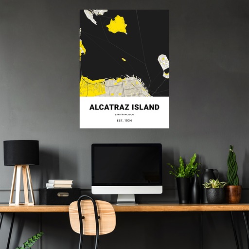 Alcatraz Poster - Street Map 5
