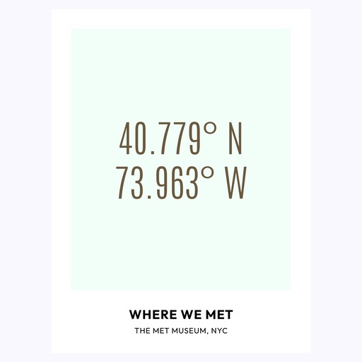 Where We Met Poster - Coordinates 1