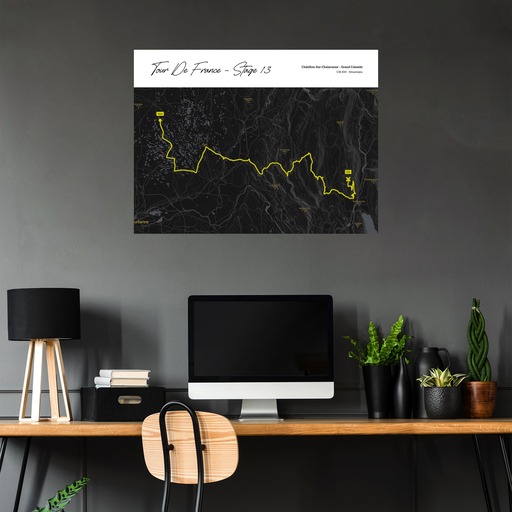 2023 Tour de France Stage 13 Poster - Route Map 5