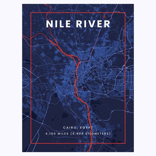 Nile River through Cairo in High Energy Poster 1