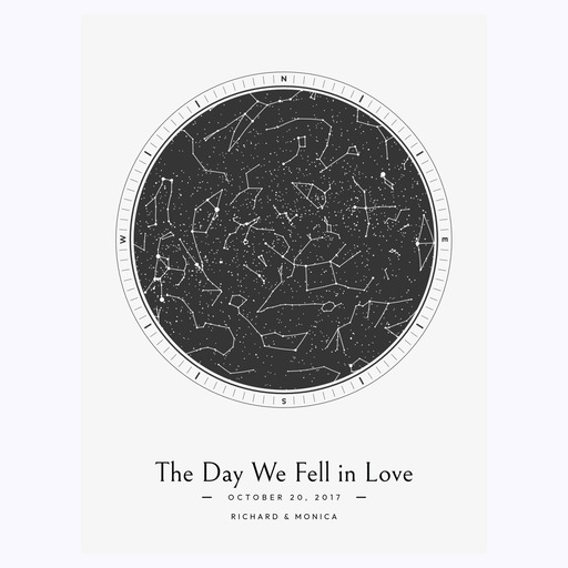 The Day We Fell in Love Poster - Celestial Map 1