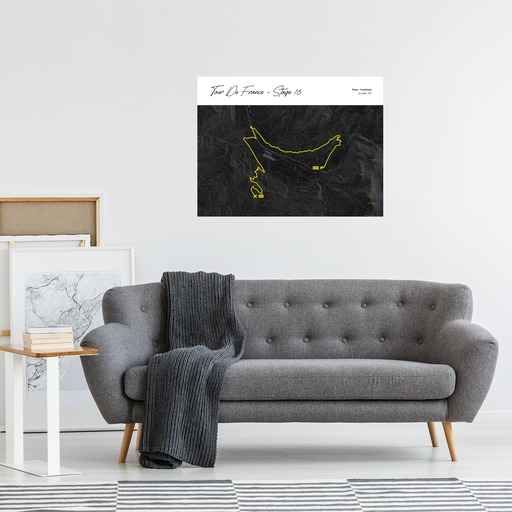 2023 Tour de France Stage 16 Poster - Route Map 3