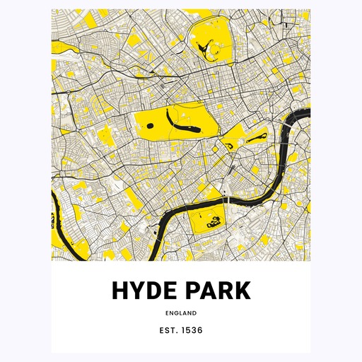 Hyde Park Poster - Street Map 1