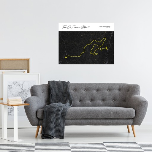 2023 Tour de France Stage 12 Poster - Route Map 3