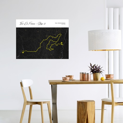 2023 Tour de France Stage 12 Poster - Route Map 6