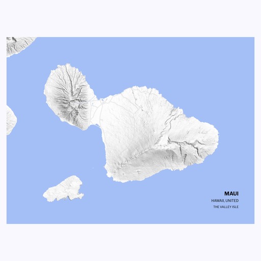 Island of Maui Poster - Street Map 1