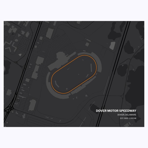 Dover Motor Speedway Poster - Track Map 1