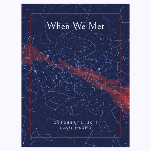 When We Met Poster - Classic Celestial Map 1