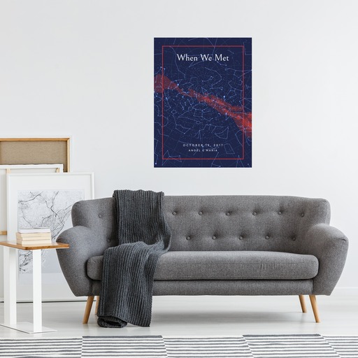 When We Met Poster - Classic Celestial Map 3