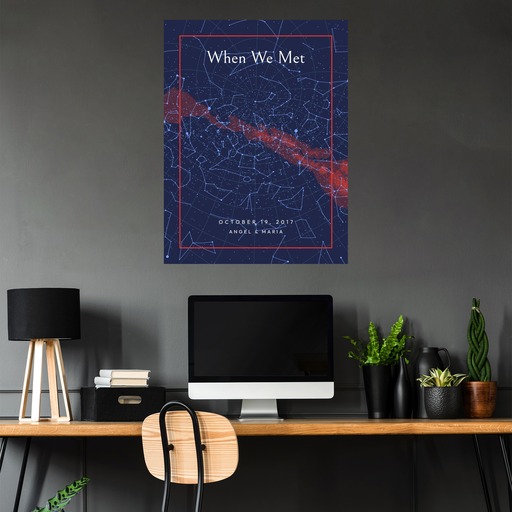 When We Met Poster - Classic Celestial Map 5