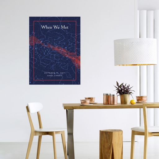 When We Met Poster - Classic Celestial Map 6