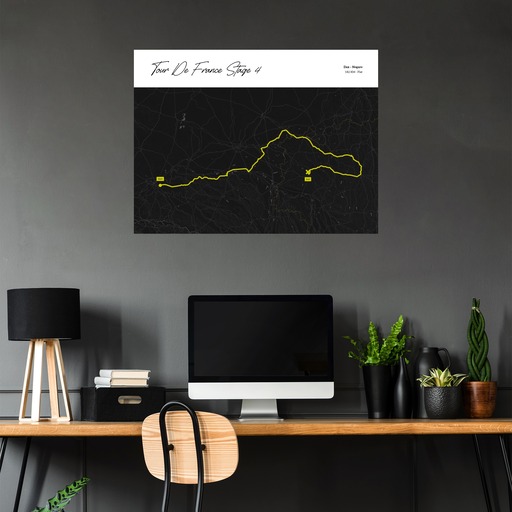 2023 Tour de France Stage 4 Poster - Route Map 5