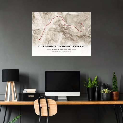 Our Summit: Mount Everest Poster - Route Map 5