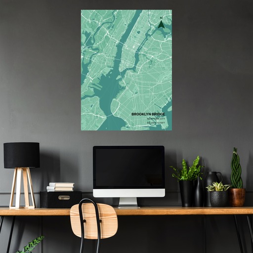 Brooklyn Bridge Poster - Street Map 5