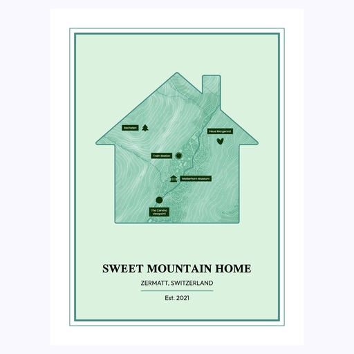 Our Mountain Home Poster - Topo Map 1