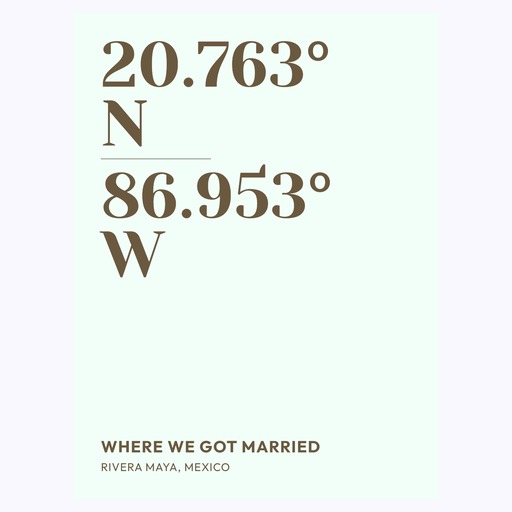 Where We Got Married Poster - Classic Coordinates 1