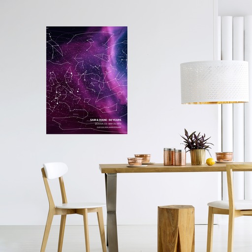 Golden Anniversary Poster in Nebula - Celestial Map 6