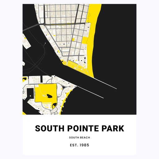 South Pointe Park Poster - Street Map 1