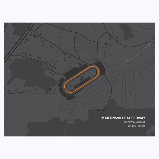 Martinsville Speedway Poster - Track Map 1