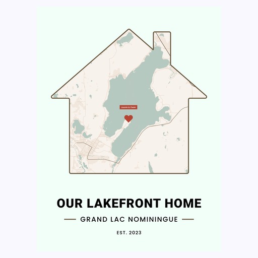 Our Lakefront Home Poster - Street Map 1