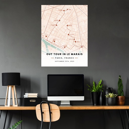 My Stay in Le Marais Poster - Route Map 5