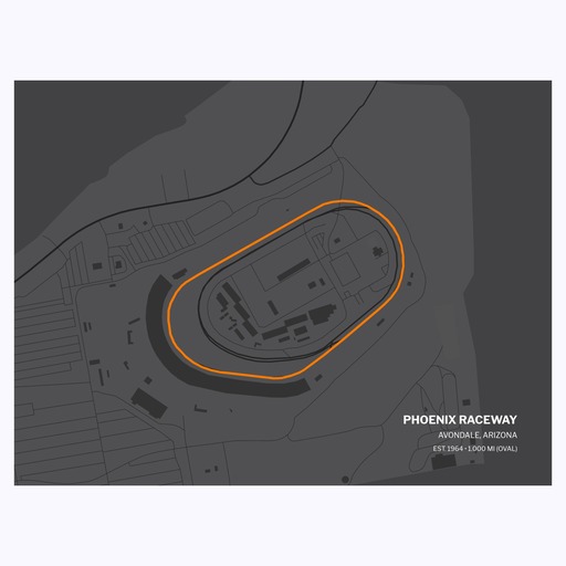 Phoenix Raceway Poster - Track Map 1