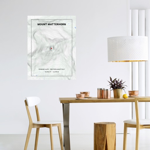 Mount Matterhorn Poster - Topo Map 6