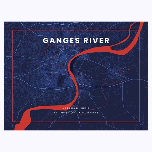 Ganges River through Varanasi in High Energy Poster 1