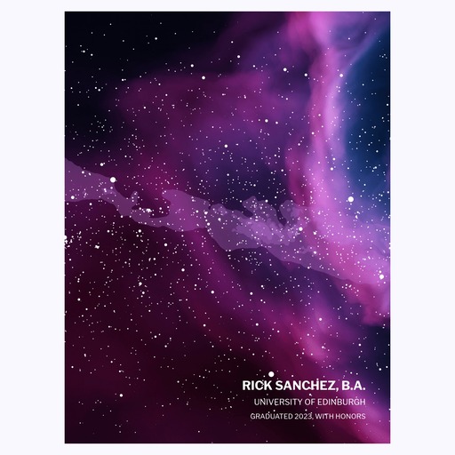 Graduation Poster in Nebula - Celestial Map 1