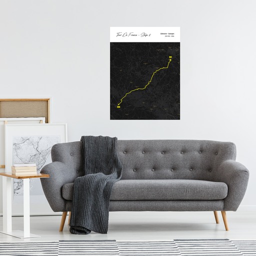 2023 Tour de France Stage 8 Poster - Route Map 3