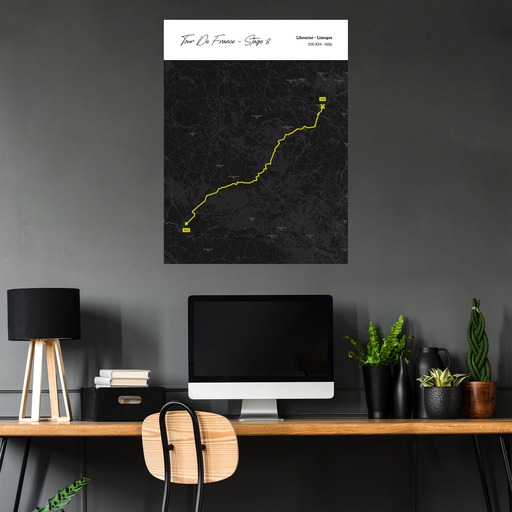 2023 Tour de France Stage 8 Poster - Route Map 5