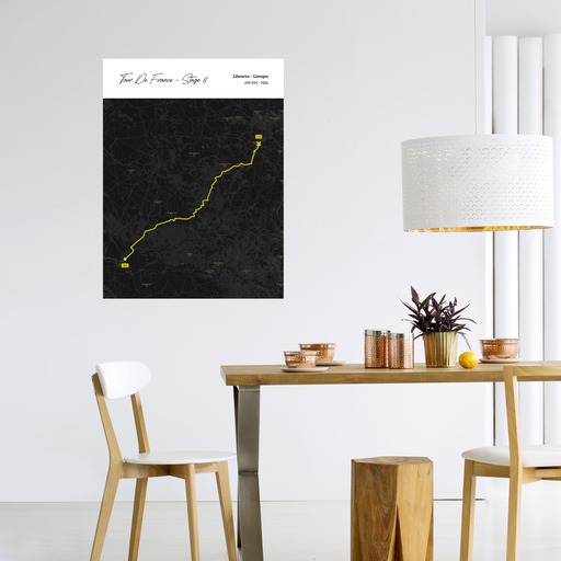 2023 Tour de France Stage 8 Poster - Route Map 6