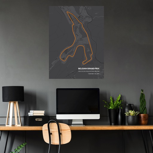 Belgian Grand Prix Poster - Track Map 5