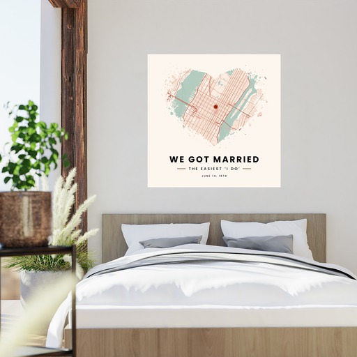 We Got Married Poster - Street Map 2