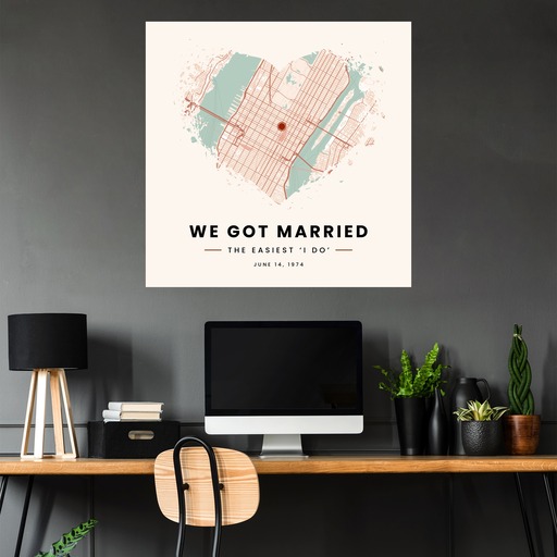 We Got Married Poster - Street Map 5