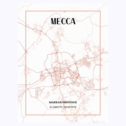 Mecca Poster - Street Map 1