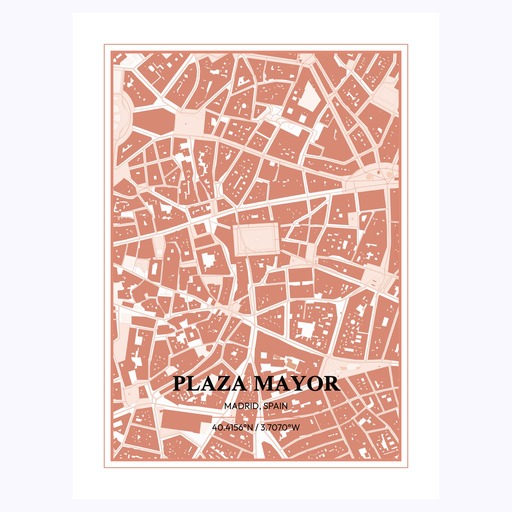 Plaza Mayor Poster - Street Map 1