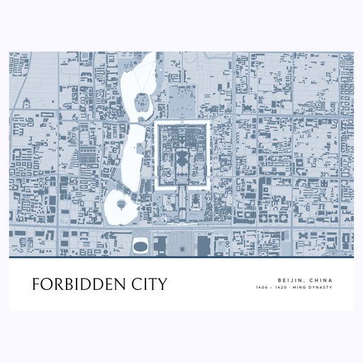 Forbidden City Poster -  Street Map 1