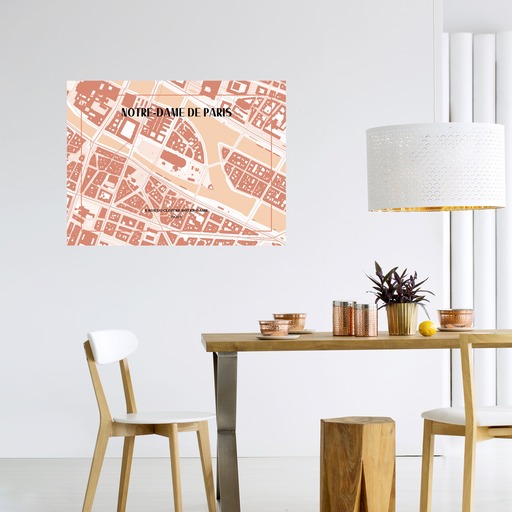 Notre-Dame de Paris Poster - Street Map 6