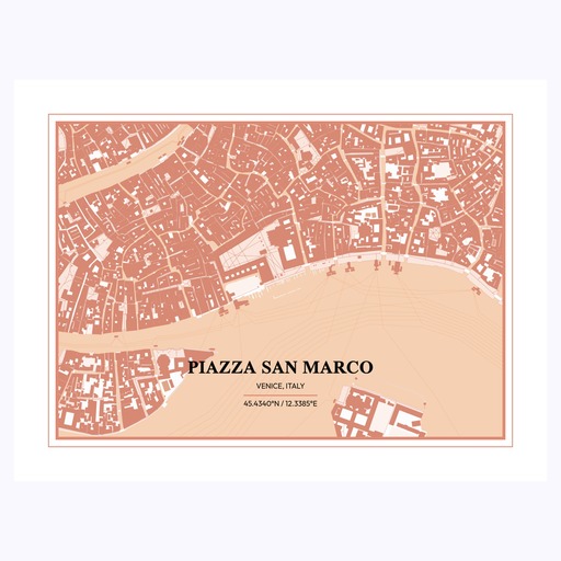 Piazza San Marco Poster - Street Map 1