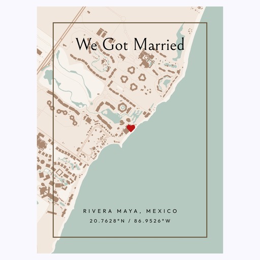 Where We Got Married Poster - Classic Street Map 1