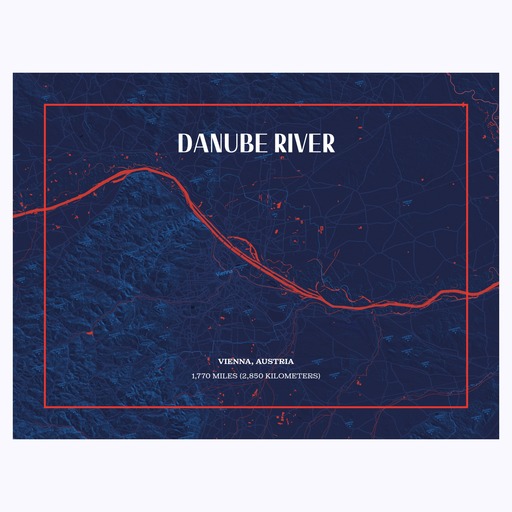 Danube River through Vienna in High Energy Poster 1