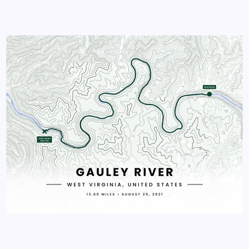 Our Rafting Trip to the Gauley River Poster - Route Map 1