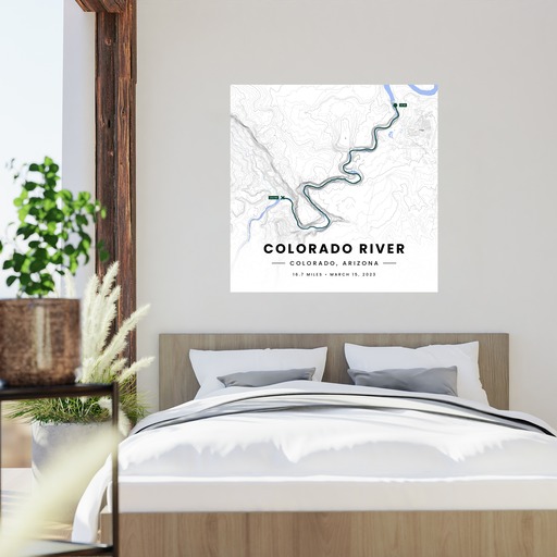 Rafting Trip to the Colorado River Poster - Route Map 2
