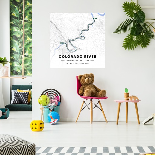 Rafting Trip to the Colorado River Poster - Route Map 4